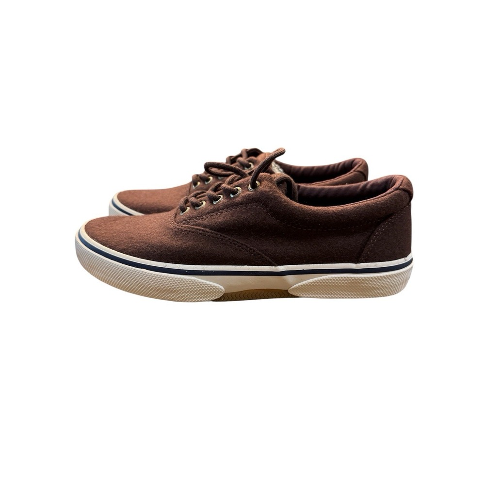 Sperry Men's Halyard CVO Sneaker Wool Size 7.5 Brown‎